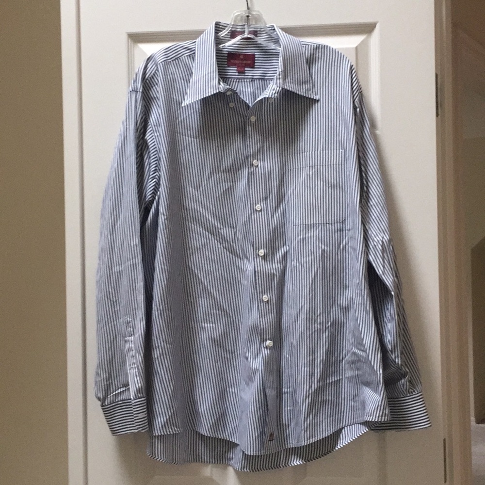 Men’s blue & white Nordstrom button down shirt